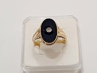 pánský zlatý prsten, onyx, ryzost 585/14k, 3,62 g, I.ČSR, lvíček