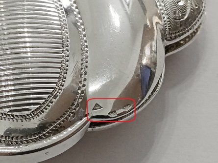 Art Deco pudřenka - mořská mušle, Ag 835/1000, 70 g, I. ČSR