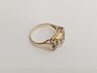 zlatý dámský prsten s diamanty, Au 585/1000, 14 kt, Art Deco