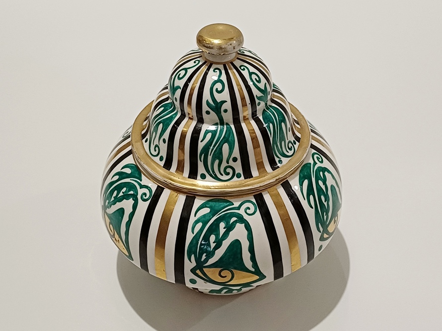 Velká fajánsová dóza, Art Deco, Meissen