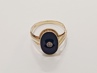 pánský zlatý prsten, onyx, ryzost 585/14k, 3,62 g, I.ČSR, lvíček