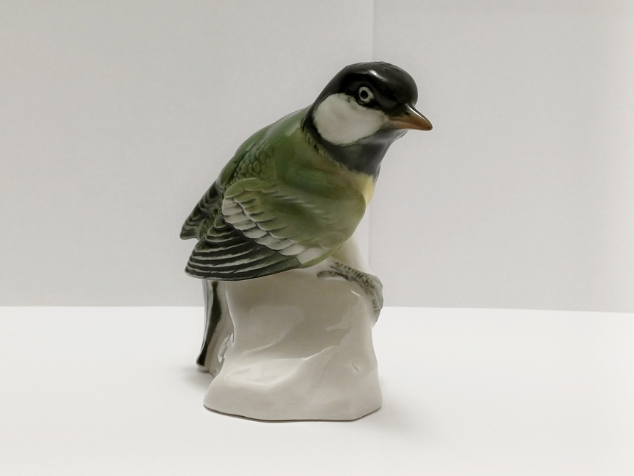 porcelánový pták - sýkorka, Aelteste Volkstedt, styl Rosenthal