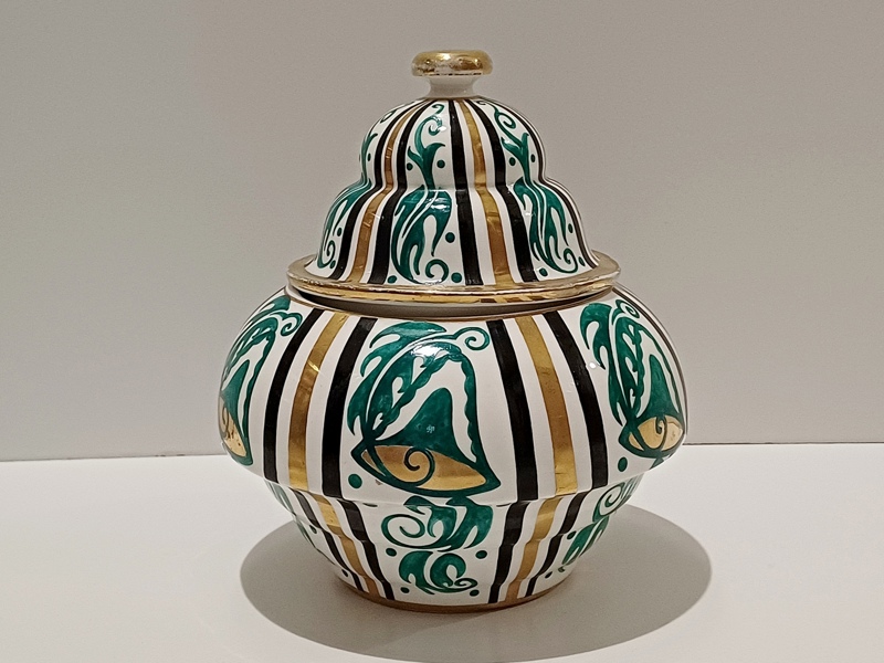 Velká fajánsová dóza, Art Deco, Meissen