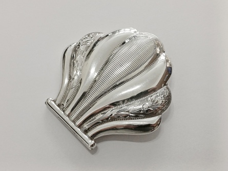 Art Deco pudřenka - mořská mušle, Ag 835/1000, 70 g, I. ČSR
