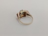 zlatý prsten se safírem, Au 585/1000, 14 kt, Art Deco, I.ČSR