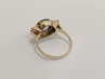 zlatý prsten se safírem, Au 585/1000, 14 kt, Art Deco, I.ČSR