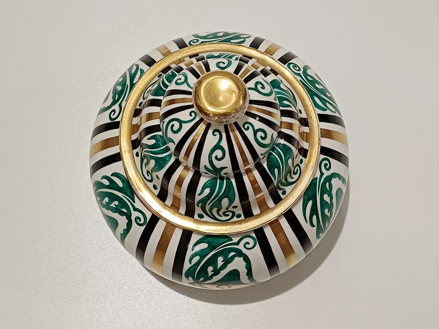 Velká fajánsová dóza, Art Deco, Meissen