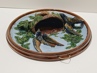 keramický závěsný talíř s reliéfem - ptáci, 32 cm, B. Bloch Eichwald
