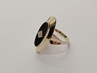dámský zlatý prsten, onyx + diamant, ryzost 585/14k, 5,20 g, I.ČSR