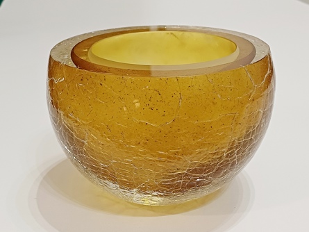 designová mísa topaz, Glass Art Princ