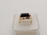 dámský zlatý prsten, onyx, ryzost 585/14k, 3,80 g, čejka