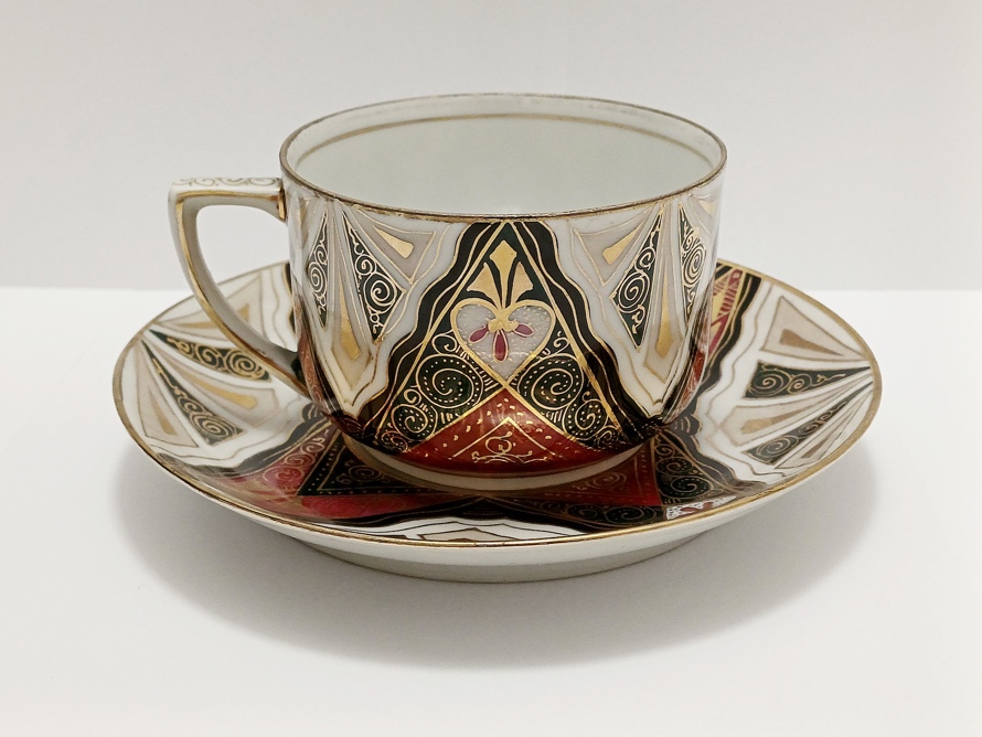 porcelánový šálek Art Deco, Paepcke & Schäfer Haida/Nový Bor