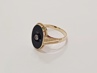pánský zlatý prsten, onyx, ryzost 585/14k, 3,62 g, I.ČSR, lvíček