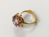 Designový dámský zlatý prsten s ametystem, ryzost 585/14k, 6,78 g