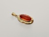dámský zlatý přívěs spessartin/oranžový citrín, ryzost 585/14k, 3,46 g