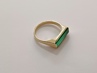 pánský zlatý prsten, chryzopras, ryzost 585/14k, 4,74 g, I. ČSR, lvíček