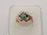 dámský zlatý prsten, zelený peridot/fluorit, ryzost 585/14k, 3,45 g