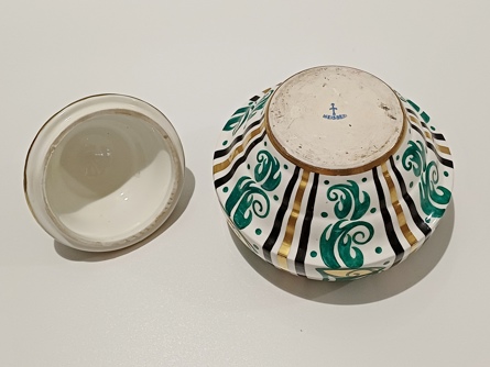Velká fajánsová dóza, Art Deco, Meissen