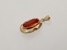 dámský zlatý přívěs spessartin/oranžový citrín, ryzost 585/14k, 3,46 g