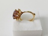 Designový dámský zlatý prsten s ametystem, ryzost 585/14k, 6,78 g