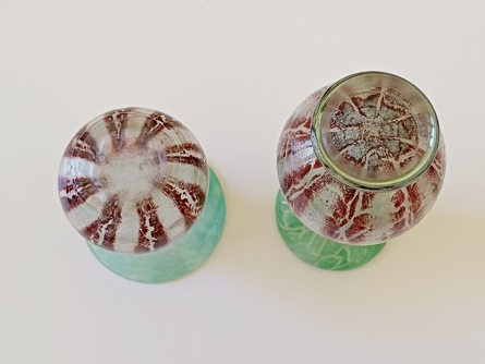 vázy WMF Ikora Glass, Německo, Art Deco