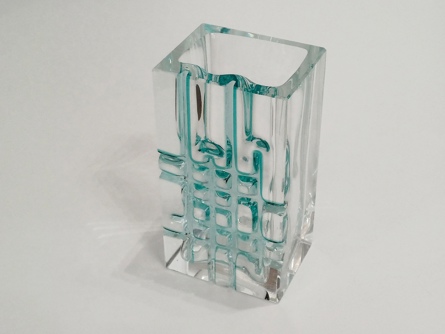 Designová váza Ladislav Oliva, Borské sklo Nový Bor, Exbor 1963