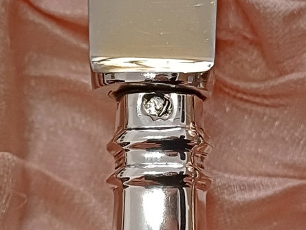 Sada nožů 6 ks, stříbro, 173,33 g, 800/1000, I. ČSR, 20. léta