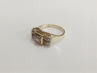 zlatý dámský prsten s diamanty, Au 585/1000, 14 kt, Art Deco