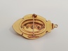 zlatý medailon s diamantem, ryzost 580/14 kt, 18,54 g, biedermeier, 19 století