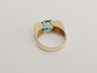 zlatý prsten s modrým safírem, Au 585/1000, 14 kt, 30. léta, I.ČSR
