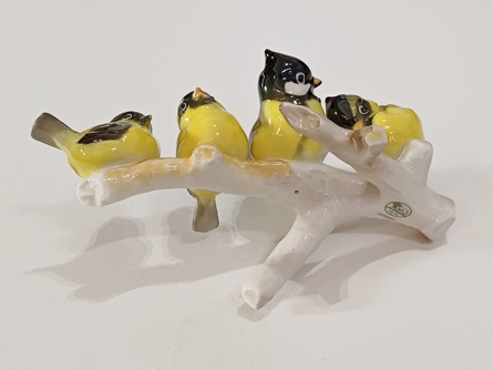 ptáčky - sýkorka koňadra, Hutschenreuther, styl Rosenthal
