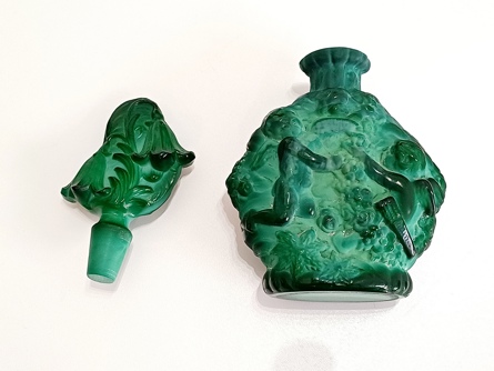 flakon Art Deco, Schlevogt, kolekce Ingrid, malachit 
