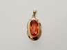 dámský zlatý přívěs spessartin/oranžový citrín, ryzost 585/14k, 3,46 g