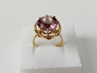 Designový dámský zlatý prsten s ametystem, ryzost 585/14k, 6,78 g