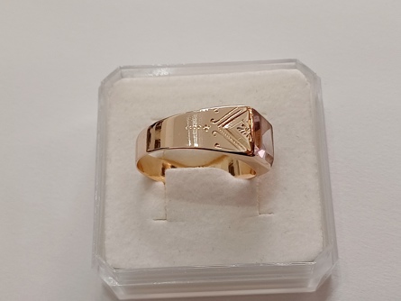 dámský zlatý prsten, ametyst, ryzost 580/14k, 3,42 g, RU, 19. století
