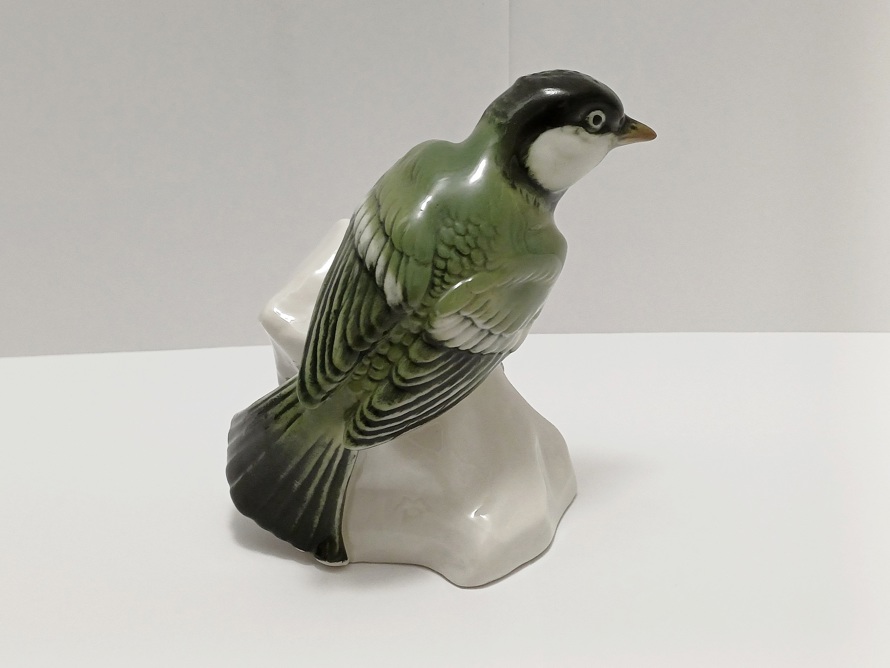 porcelánový pták - sýkorka, Aelteste Volkstedt, styl Rosenthal