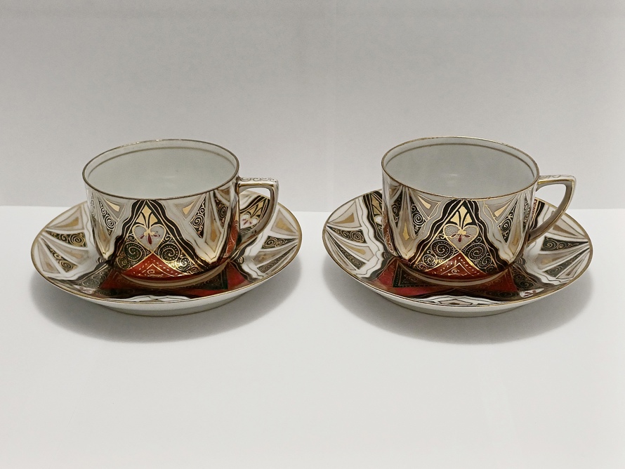 porcelánový šálek Art Deco, Paepcke & Schäfer Haida/Nový Bor