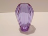 hranovaná váza Moser Diva 20 cm, alexandrit, Art Deco