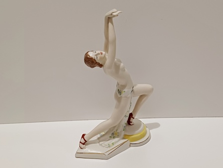 Tanečnice v záklonu, Art Deco, Royal Dux, Elly Strobach Königová
