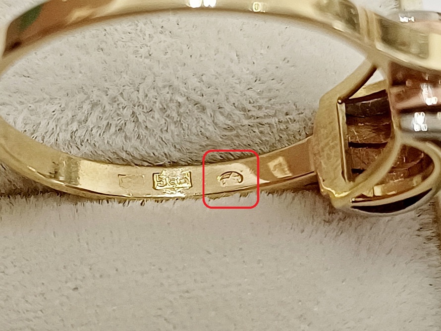 zlatý dámský prsten s diamantem, Art Deco, Au 585/1000, 14 kt, I. ČSR