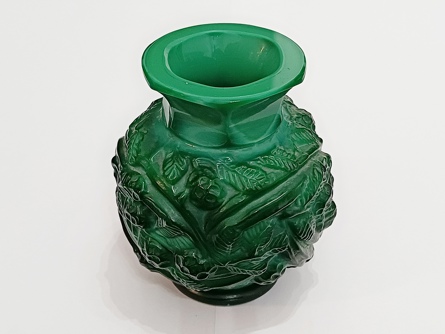 váza Pinie, Art Deco, František Halama, malachit