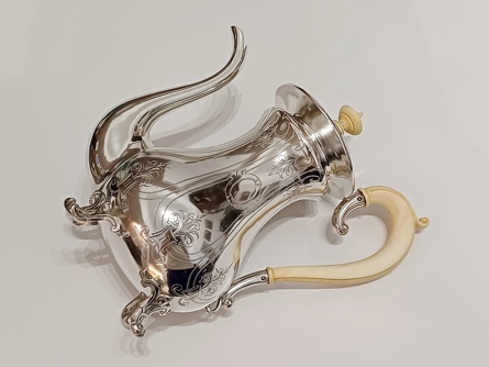 Čajová konvice, stříbro, Ag 800, 595 g, RU, Vídeň