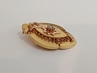 zlatý medailon s diamantem, ryzost 580/14 kt, 18,54 g, biedermeier, 19 století