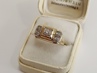 zlatý dámský prsten s diamanty, Au 585/1000, 14 kt, Art Deco