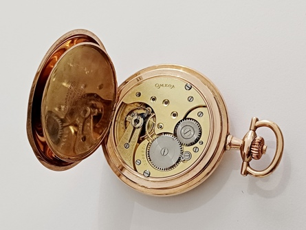 kapesní hodinky OMEGA, zlacené Gold plated, 86,47 g