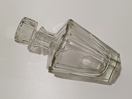 Velká karafa s odlivkami, Art Deco, F. Průša, styl Hloušek, Železný Brod