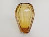 hranovaná váza Moser Diva 14,5 cm, topas, Art Deco