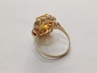 dámský zlatý prsten, citrín, ryzost 585/14k, 5,69 g, I.ČSR, lvíček