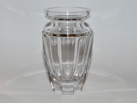 hranovaná váza Moser Eternity, čirý křišťál, Art Deco