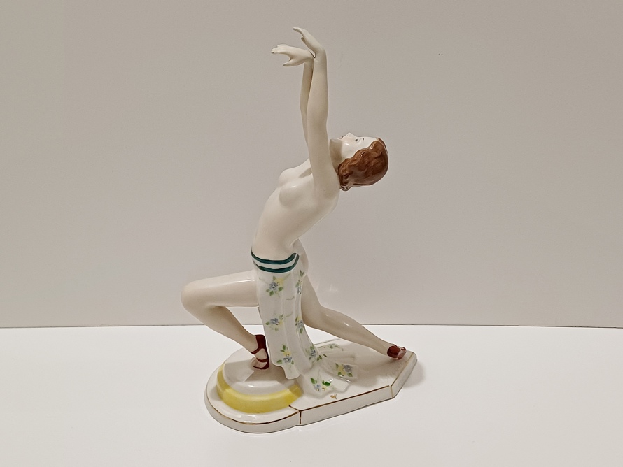 Tanečnice v záklonu, Art Deco, Royal Dux, Elly Strobach Königová